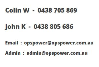 Opspower contact phone numbers and email addresses